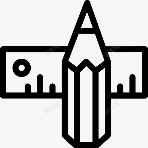 尺子学习元素直线图标svg_新图网 https://ixintu.com 学习元素 尺子 直线