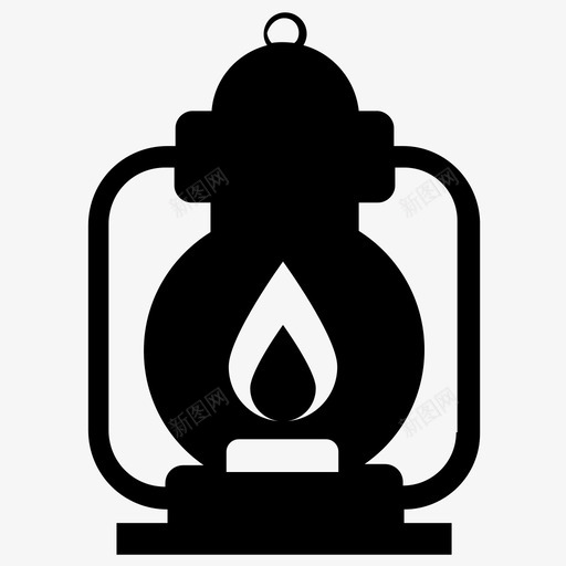 灯笼野营灯老虎窗图标svg_新图网 https://ixintu.com 传统灯 油灯 海滩和野营雕文图标 灯笼 老虎窗 野营灯