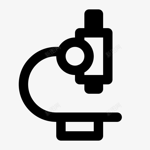 显微镜观察研究图标svg_新图网 https://ixintu.com 健康和美容线图标集 显微镜 研究 科学 观察