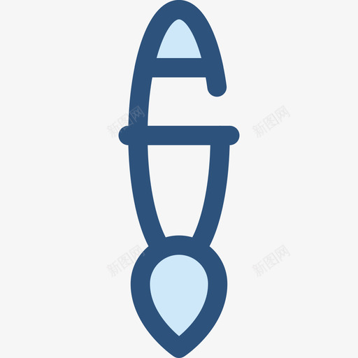 画笔学校元素8蓝色图标svg_新图网 https://ixintu.com 学校元素8 画笔 蓝色