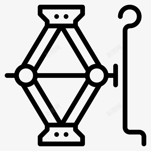 汽车千斤顶修理举升图标svg_新图网 https://ixintu.com 举升 修理 汽车千斤顶