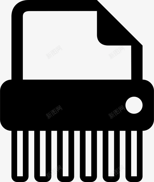 碎纸机粉碎切割图标svg_新图网 https://ixintu.com 切割 删除 办公室 碎纸机 粉碎