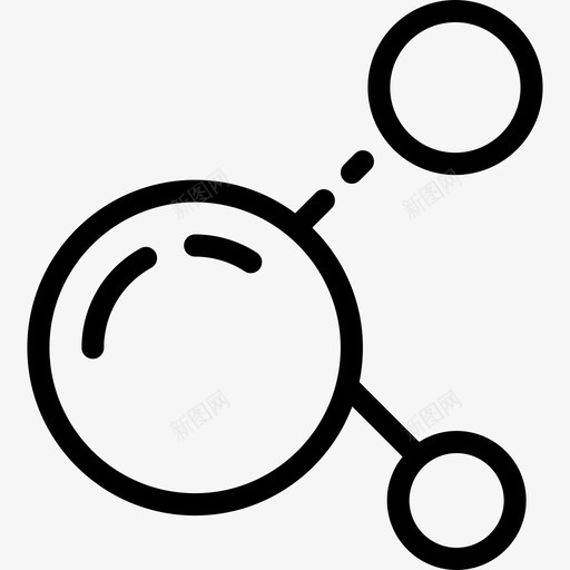 分子科学研究线性图标svg_新图网 https://ixintu.com 分子 科学研究 线性