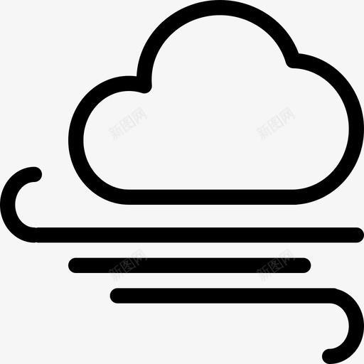 风天气图标集线性svg_新图网 https://ixintu.com 天气图标集 线性 风