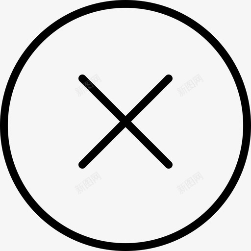 取消多媒体控制线性图标svg_新图网 https://ixintu.com 取消 多媒体控制 线性