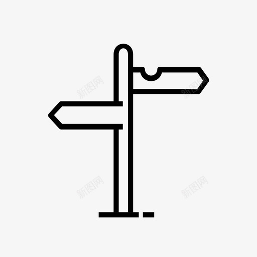 路标方向信号图标svg_新图网 https://ixintu.com 交通 信号 方向 路标