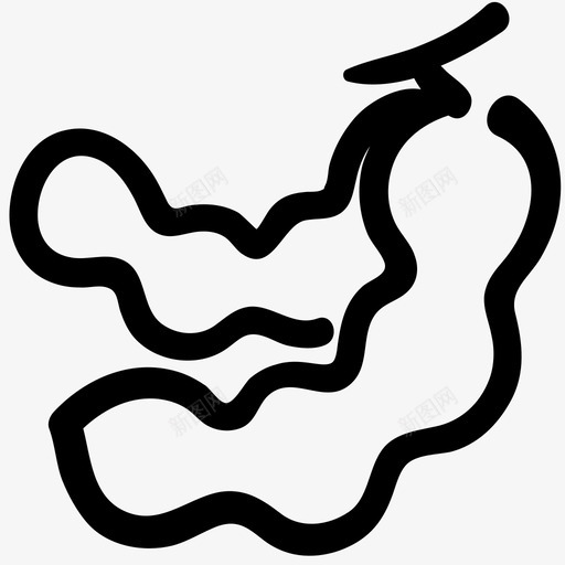 罗望子食物水果图标svg_新图网 https://ixintu.com 水果 热带 维生素 罗望子 食物 食物轮廓涂鸦