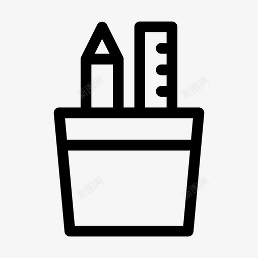 铅笔盒办公室文具盒图标svg_新图网 https://ixintu.com 26072018 办公室 文具 文具盒 铅笔盒