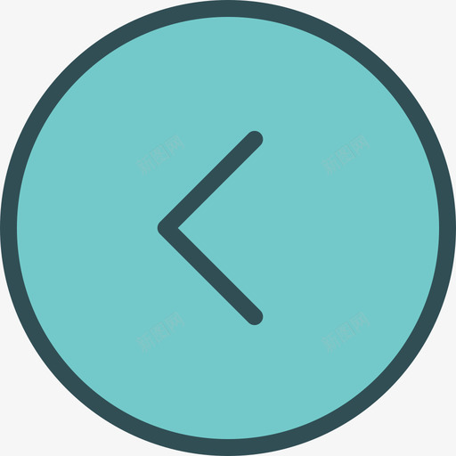 左箭头交互线颜色图标svg_新图网 https://ixintu.com 交互 左箭头 线颜色