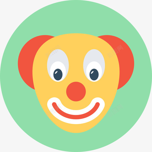 小丑马戏团2圆形图标svg_新图网 https://ixintu.com 圆形 小丑 马戏团2
