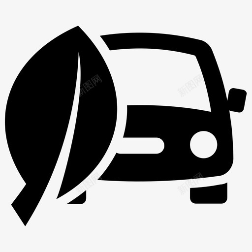 生态汽车电动汽车绿色汽车图标svg_新图网 https://ixintu.com 混合动力汽车 生态标志图标 生态汽车 电动汽车 绿色汽车