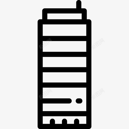 摩天大楼城市元素5线性图标svg_新图网 https://ixintu.com 城市元素5 摩天大楼 线性