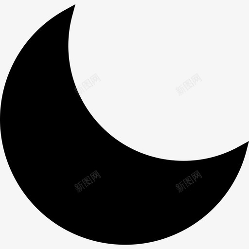 月亮天气收集填充图标svg_新图网 https://ixintu.com 填充 天气收集 月亮