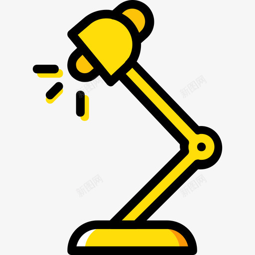 灯教育6黄色图标svg_新图网 https://ixintu.com 教育6 灯 黄色