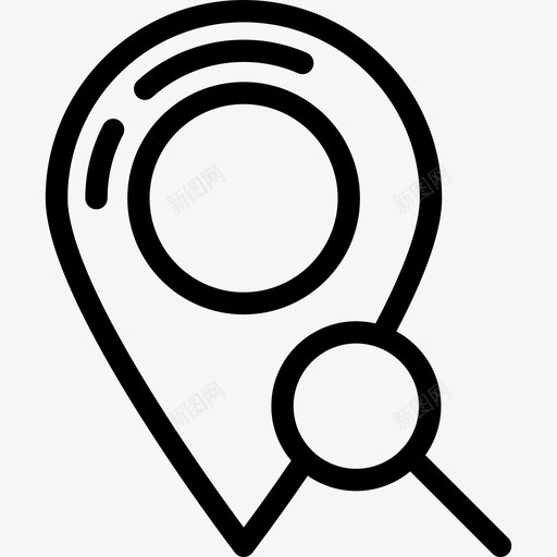搜索位置概述线性图标svg_新图网 https://ixintu.com 位置概述 搜索 线性