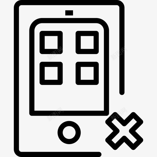 平板电脑小工具2线性图标svg_新图网 https://ixintu.com 小工具2 平板电脑 线性