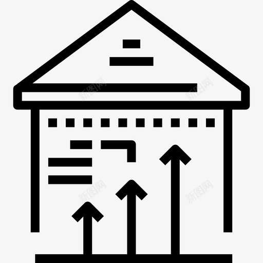 财产房地产和建筑物直线图标svg_新图网 https://ixintu.com 房地产和建筑物 直线 财产