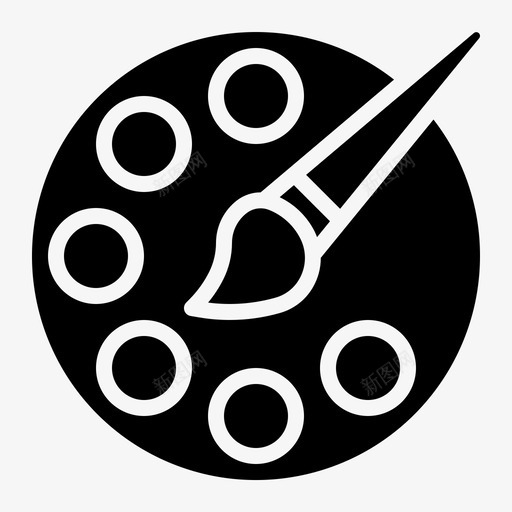 画画画笔色彩图标svg_新图网 https://ixintu.com 爱好扎实 画画 画笔 绘画 色彩