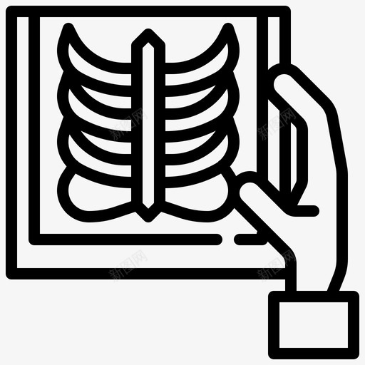 X光骨骼检查图标svg_新图网 https://ixintu.com X光 健康检查线 手 拍X光线 检查 骨骼