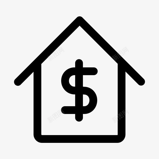 房子建筑物价格图标svg_新图网 https://ixintu.com 价格 建筑物 房地产 房子