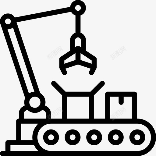 工业机器人工业图标集合线性svg_新图网 https://ixintu.com 工业图标集合 工业机器人 线性