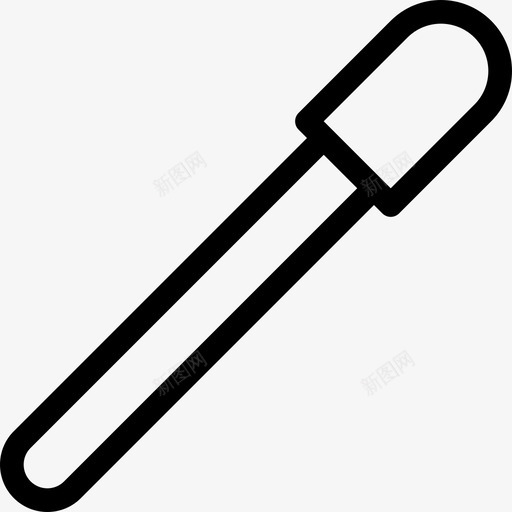 棉签医用12线状图标svg_新图网 https://ixintu.com 医用12 棉签 线状