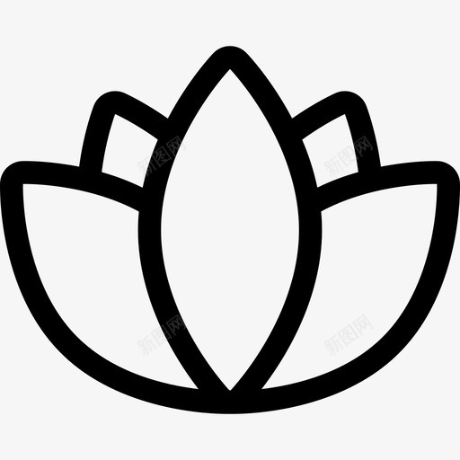 莲花温泉图标2轮廓svg_新图网 https://ixintu.com 温泉图标2 莲花 轮廓