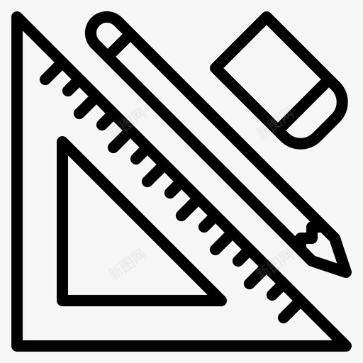 建筑学绘画数学图标svg_新图网 https://ixintu.com 学习科目 建筑学 数学 文具 绘画