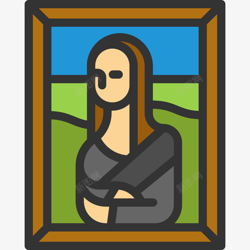 绘画博物馆2线性颜色图标svg_新图网 https://ixintu.com 博物馆2 线性颜色 绘画