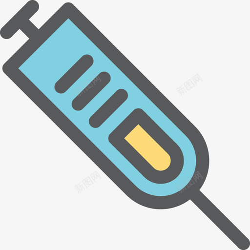 注射器医疗元素颜色线性颜色图标svg_新图网 https://ixintu.com 医疗元素颜色 注射器 线性颜色