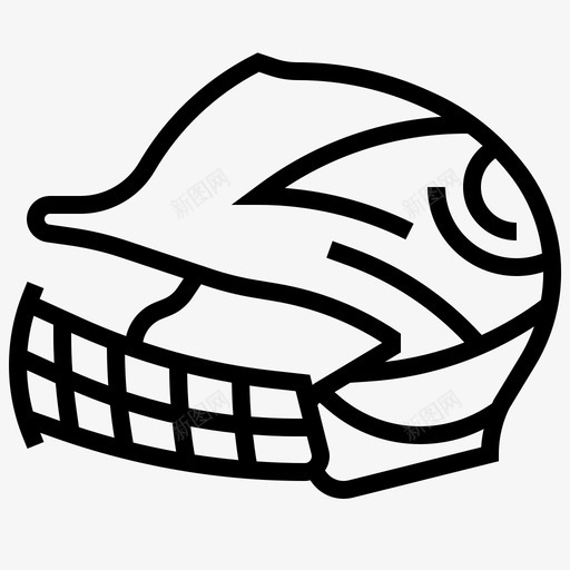 头盔棒球帽子图标svg_新图网 https://ixintu.com 头盔 帽子 棒球 棒球线 运动 防护
