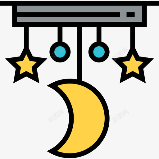 婴儿床玩具睡眠时间2线性颜色图标svg_新图网 https://ixintu.com 婴儿床玩具 睡眠时间2 线性颜色