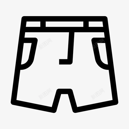 沙滩短裤牛仔牛仔裤图标svg_新图网 https://ixintu.com 夏天 沙滩短裤 牛仔 牛仔裤
