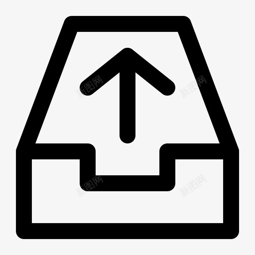 收件箱上传箭头数据图标svg_新图网 https://ixintu.com 上传收件箱 收件箱上传 数据 文件和文件夹行图标集 箭头