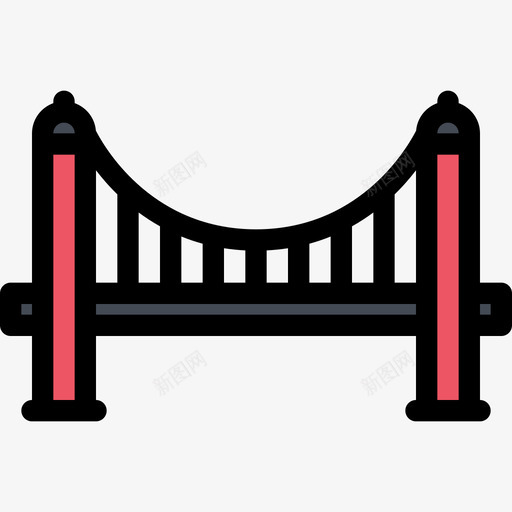 桥城市11颜色图标svg_新图网 https://ixintu.com 城市11 桥 颜色