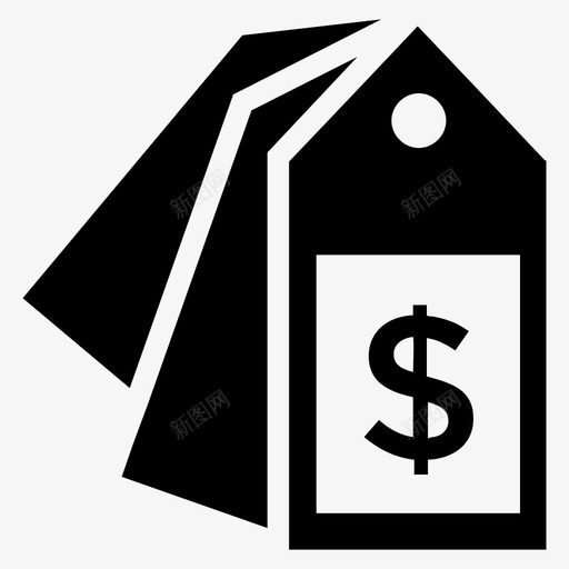 价格标签悬挂标签销售标签图标svg_新图网 https://ixintu.com 价格标签 悬挂标签 购物和商业字形向量图标 销售标签