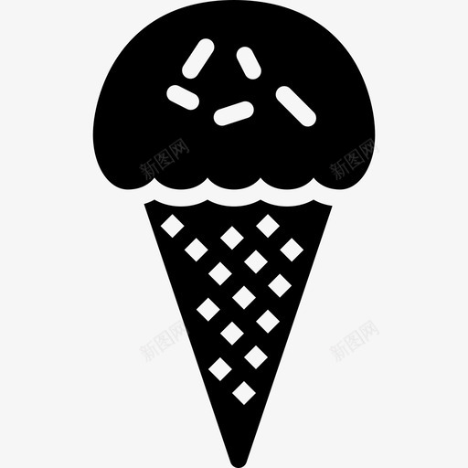 冰淇淋美食收藏填充图标svg_新图网 https://ixintu.com 冰淇淋 填充 美食收藏