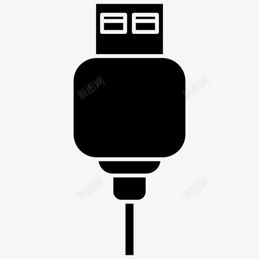 usb电缆插头电子产品符号图标svg_新图网 https://ixintu.com usb电缆 插头 电子产品符号图标