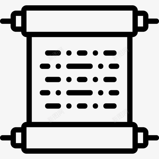 卷轴中世纪2直线图标svg_新图网 https://ixintu.com 中世纪2 卷轴 直线