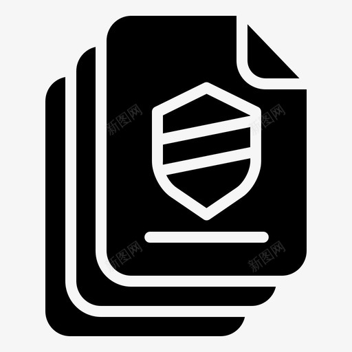 文档防病毒安全图标svg_新图网 https://ixintu.com 安全 屏蔽 文档 防病毒