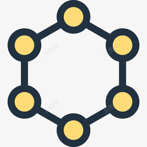 分子学习工具轻平边界图标svg_新图网 https://ixintu.com 分子 学习工具 轻平边界