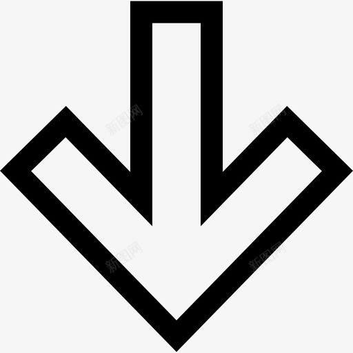 向下箭头箭头图标集合线性svg_新图网 https://ixintu.com 向下箭头 箭头图标集合 线性