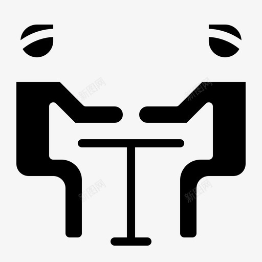 会议聊天讨论图标svg_新图网 https://ixintu.com 业务稳固 会议 合作伙伴关系 聊天 讨论 餐桌