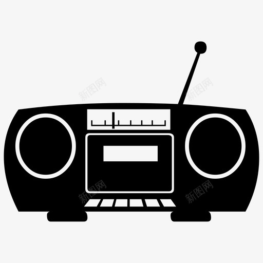 收音机天线电子设备图标svg_新图网 https://ixintu.com 天线 收音机 机器 电子设备
