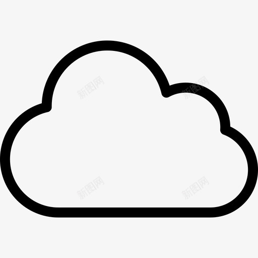云天气5线性图标svg_新图网 https://ixintu.com 云 天气5 线性