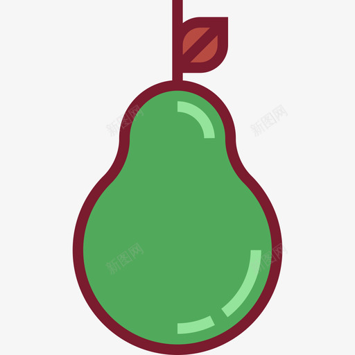 梨秋5线色图标svg_新图网 https://ixintu.com 梨 秋5 线色