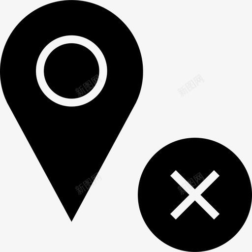 占位符导航和gps图示符填充图标svg_新图网 https://ixintu.com 占位符 填充 导航和gps图示符