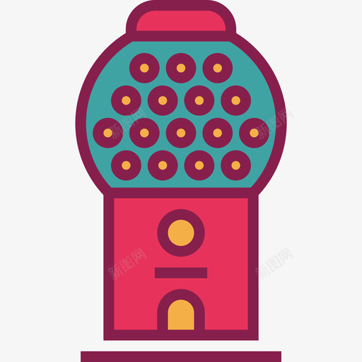 糖果生日派对8线性颜色图标svg_新图网 https://ixintu.com 生日派对8 糖果 线性颜色
