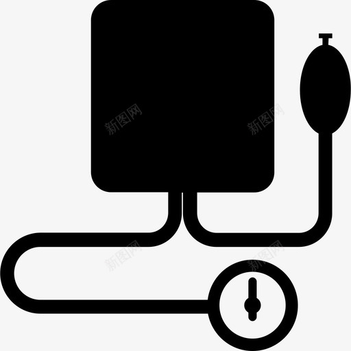 血压计保健图标收集填充svg_新图网 https://ixintu.com 保健图标收集 填充 血压计
