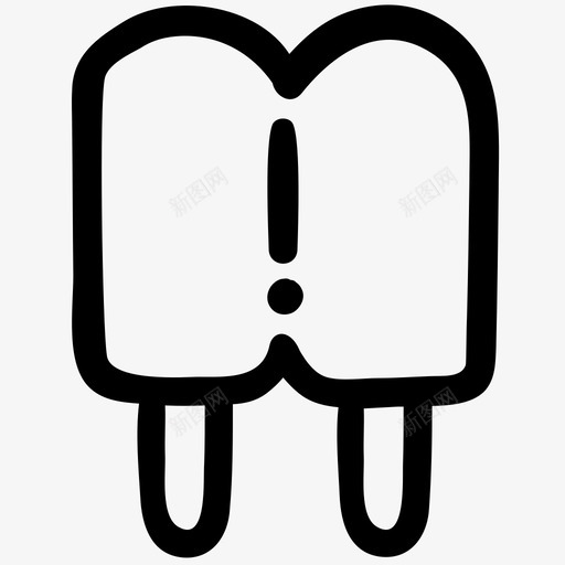 冰棒美味冰图标svg_新图网 https://ixintu.com 冰 冰棒 冰淇淋 夏天 美味 食物轮廓涂鸦